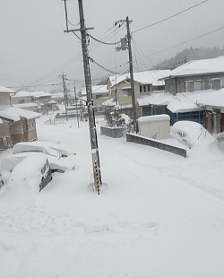 真冬の久万高原町1　四国の中心にある美しい田舎町　大雪の風景