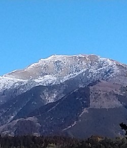 真冬の久万高原町5 雪に覆われた四国最高峰　石鎚山