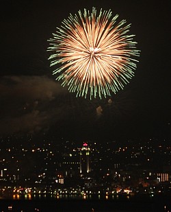 愛媛県今治市　花火大会2
