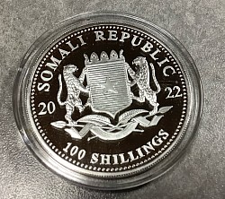 アフリカ　ソマリア銀貨裏